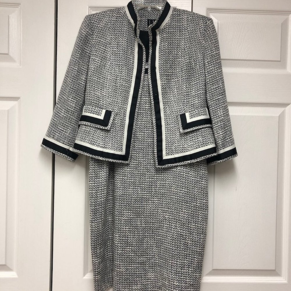 I.N.C. Two-Piece Tweed Coat & Dress Set